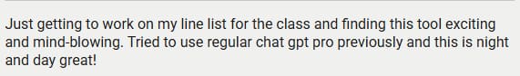 Member message screenshot, name hidden for privacy. A member who tried ChatGPT Pro first. Name hidden for privacy.
